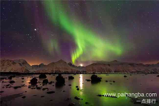 世界十大北极光最佳观赏地 排名第一的是阿拉斯加